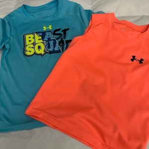 2 Under Amor Tshirts size 5